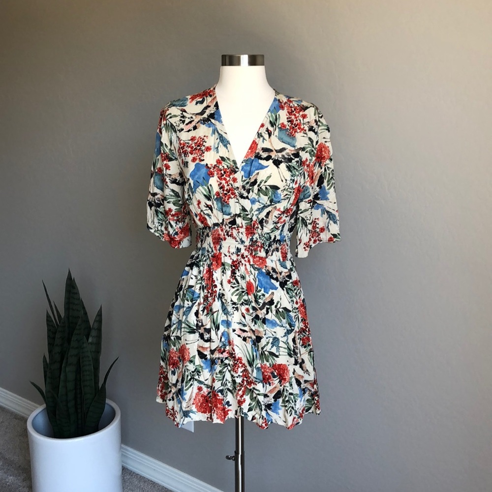 Zara basic floral dress size XS